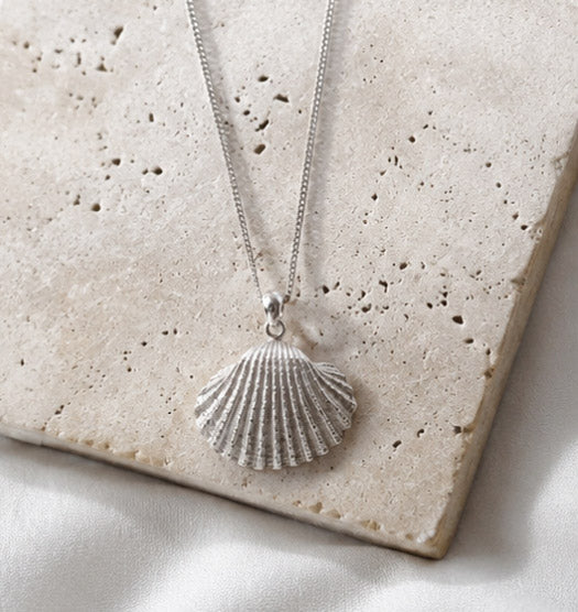 Κολιέ ασημένιο κοχύλι
